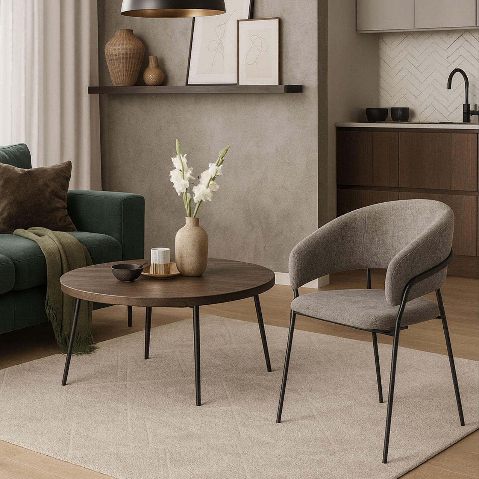 SET 4 POLTRONA GALA TORTORA GAMBE NERE