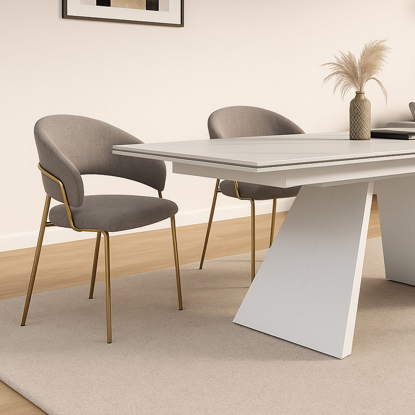 SET DI 4 POLTRONA GALA TORTORA GAMBE ORO