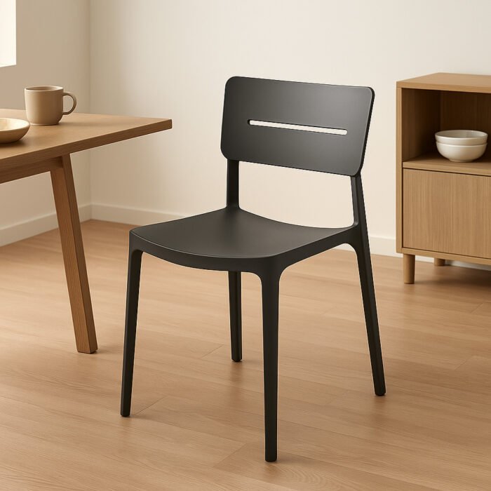 SEDIA SET 4 BELLA IN POLIPROPILENE ANTRACITE