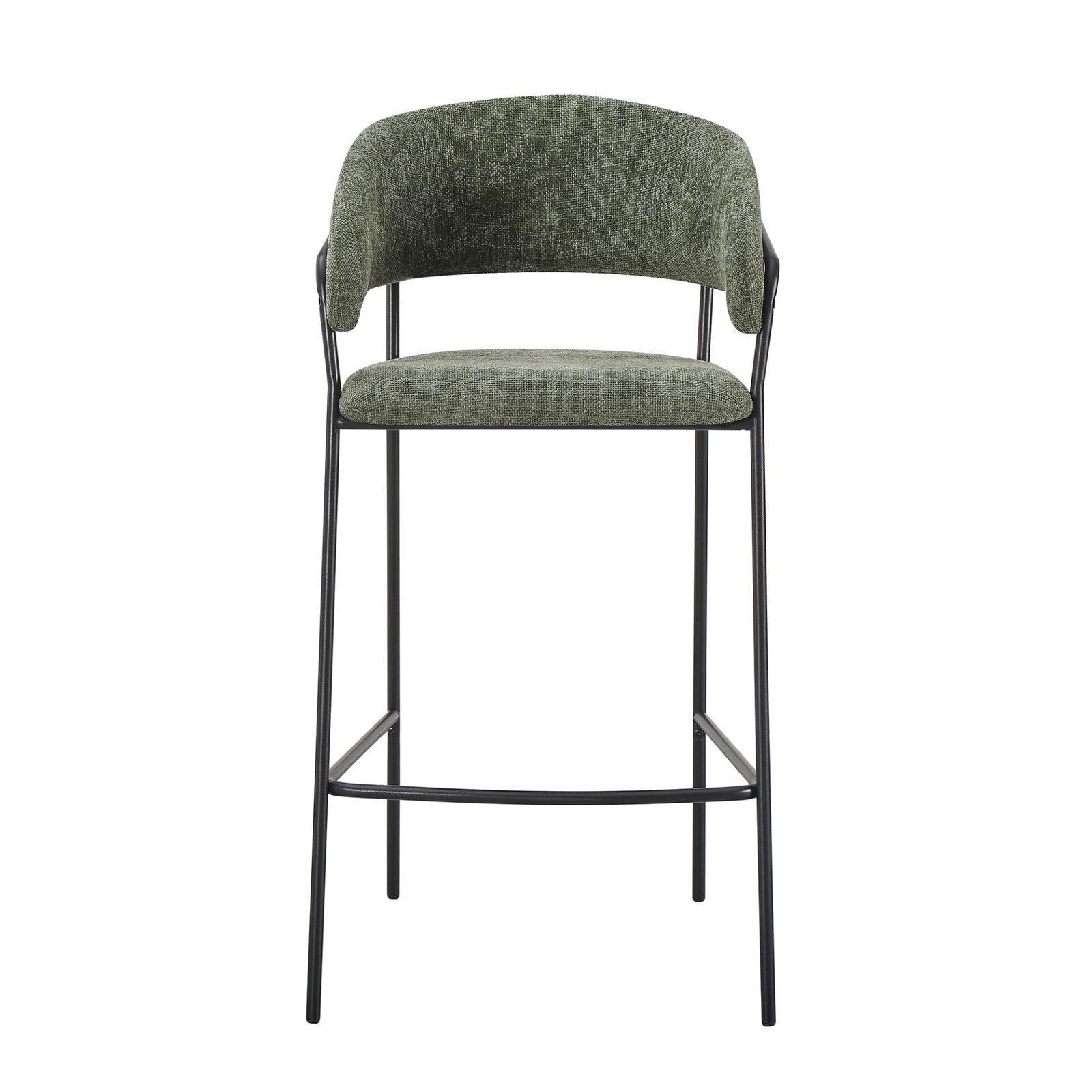 SGABELLO APICE VERDE GAMBE NERE SET DA 4 PEZZI