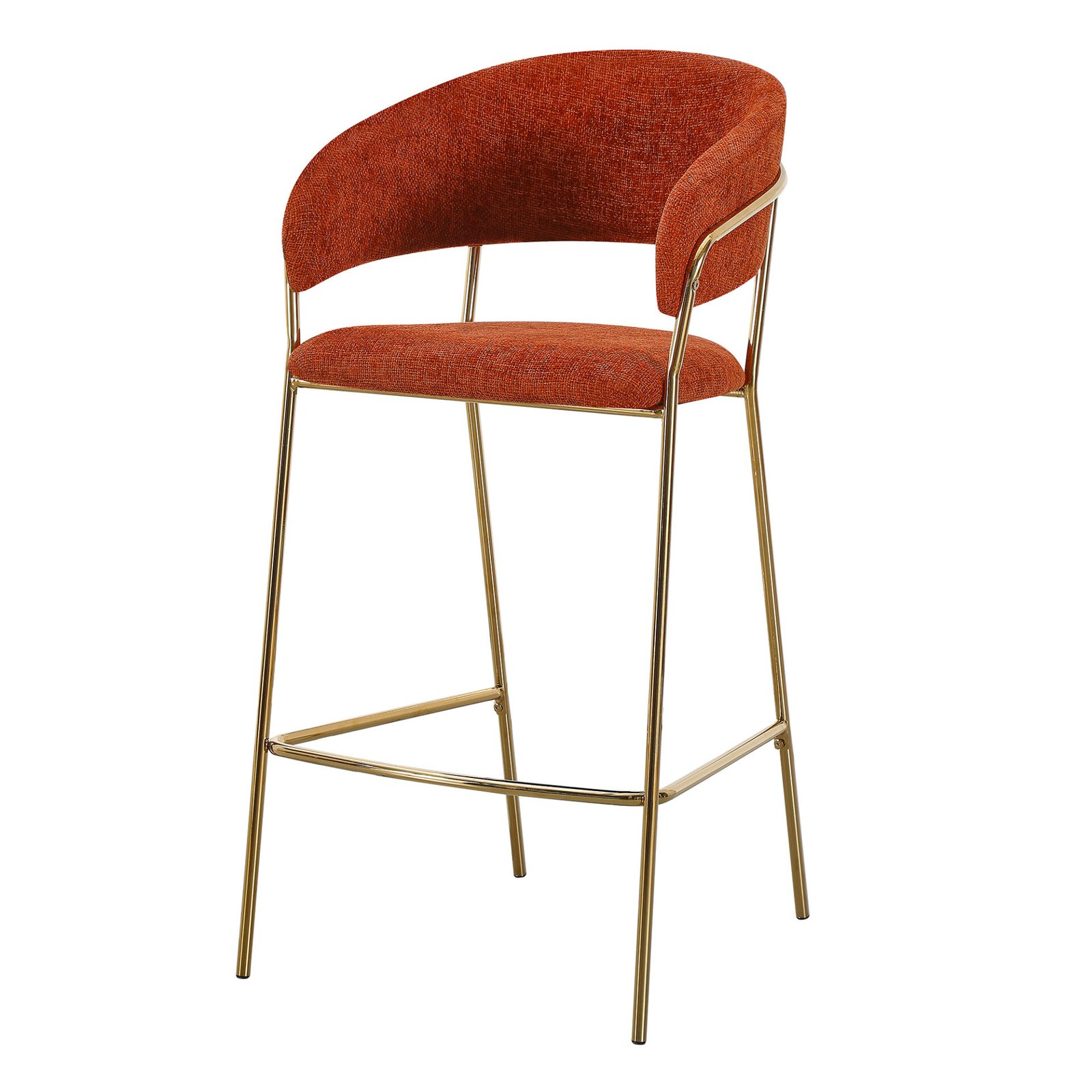 SGABELLO APICE RUGGINE GAMBE ORO SET DA 4 PEZZI