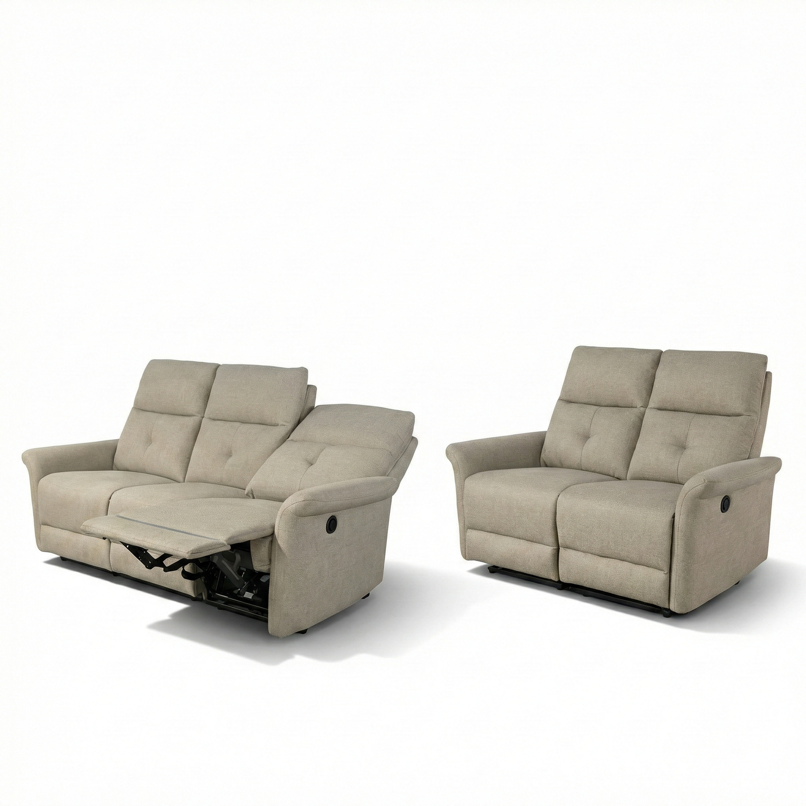 Set DUO 3+2 posti Taupe Elettrico