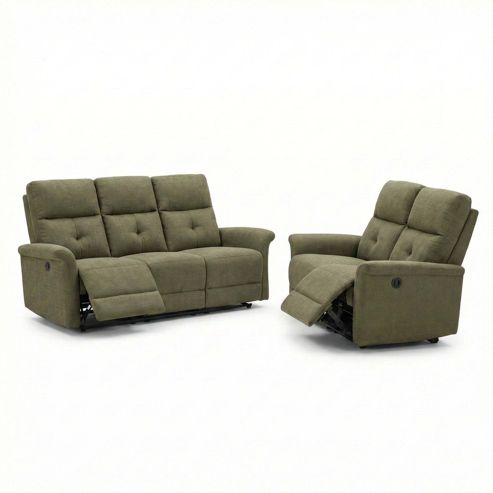 Set DUO 3+2 posti Verde Britannico Elettrico