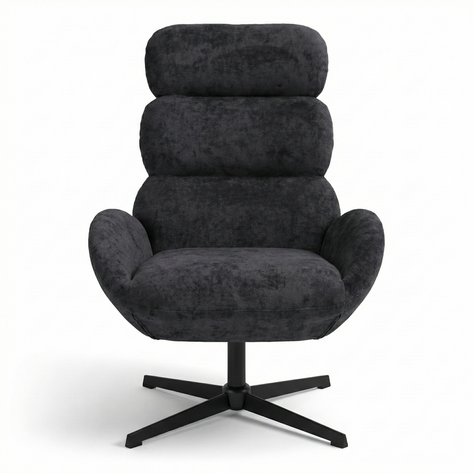 Poltrona KATE Girevole Tessuto Nero
