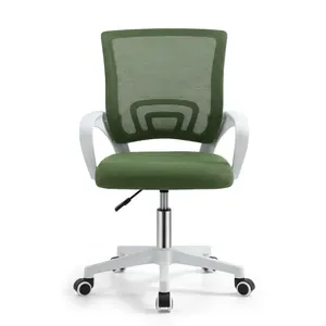 Poltrona LYRA Ergonomica con Schienale in Rete Traspirante, Seduta Imbottita, Braccioli e Ruote