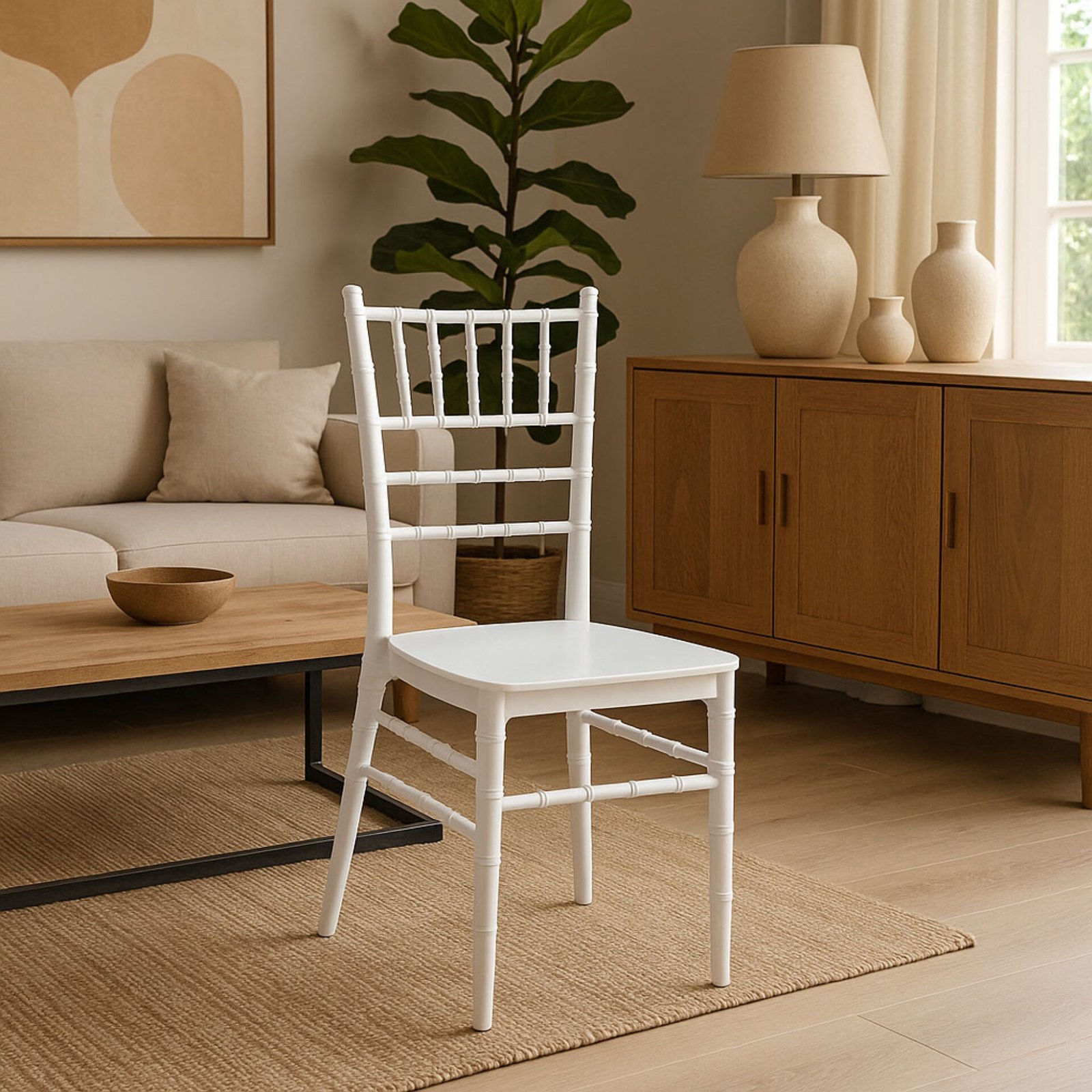 SET 2 SEDIA CEREMONY POLIPROPILENE BIANCA