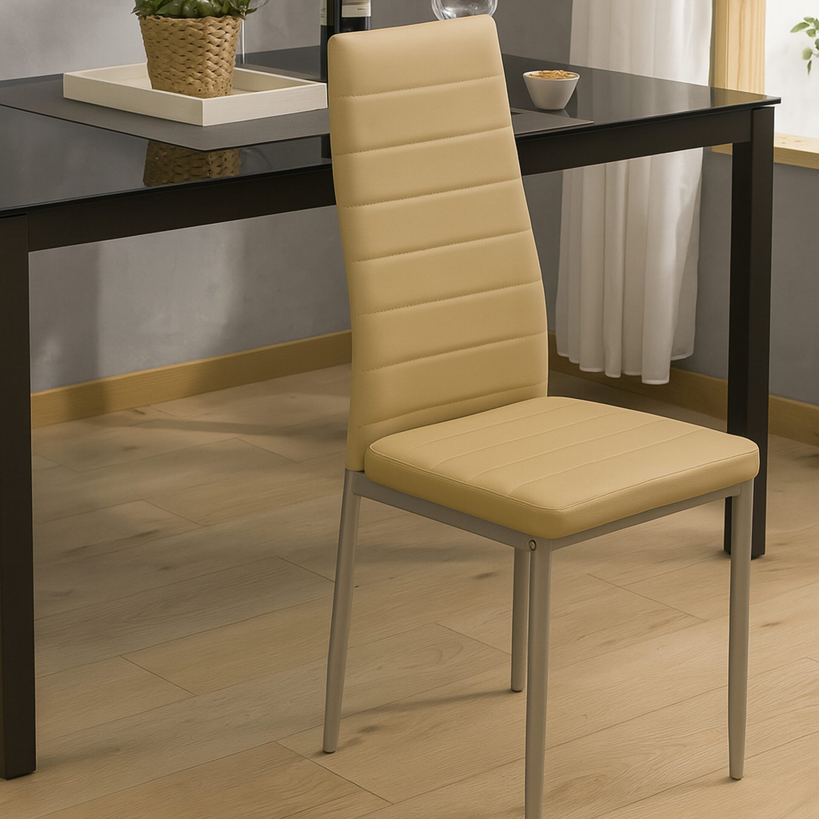 SET 6 SEDIA SVEVA ALLUMINIO CORDA