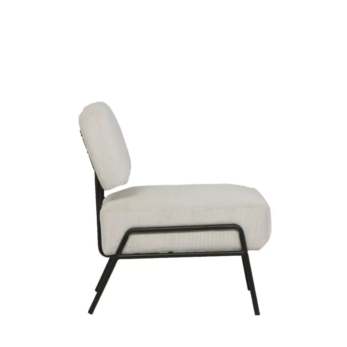 Poltrona MORGANA in Tessuto Color Corda, Imbottita, Design Moderno e Compatto, 64 × 71 × 74 cm - immagine 2