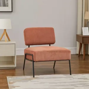Poltrona Morgana in Tessuto Ruggine con Seduta Imbottita, Design Moderno e Compatto per Salotto, 64 x 71 x 74 cm