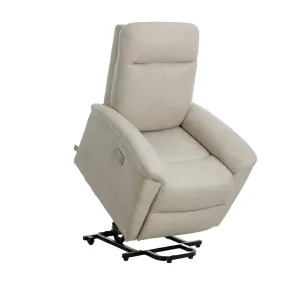 Poltrona Relax Elettrica a 2 Motori in Tessuto Mozart Tortora, Reclinabile con Schienale e Poggiapiedi Regolabili, 82 x 92 x 104 cm - immagine 4