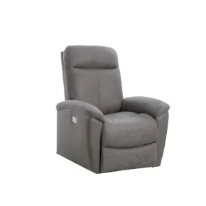 Poltrona Relax Nicole a 2 Motori in Tessuto Mozart Fango, Reclinabile con Comandi Elettrici, 82 x 92 x 104 cm