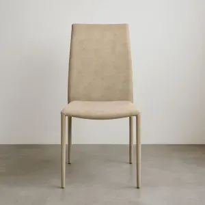 Set 6 Sedie Feltra Imbottite in Tessuto Mozart Safari, Eleganti e Confortevoli per Sala da Pranzo e Cucina