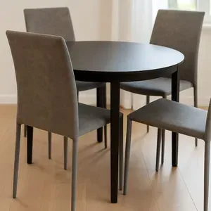 Set 6 Sedie Feltra Imbottite in Tessuto Mozart Grigio, con Schienale Ergonomico e Design Moderno