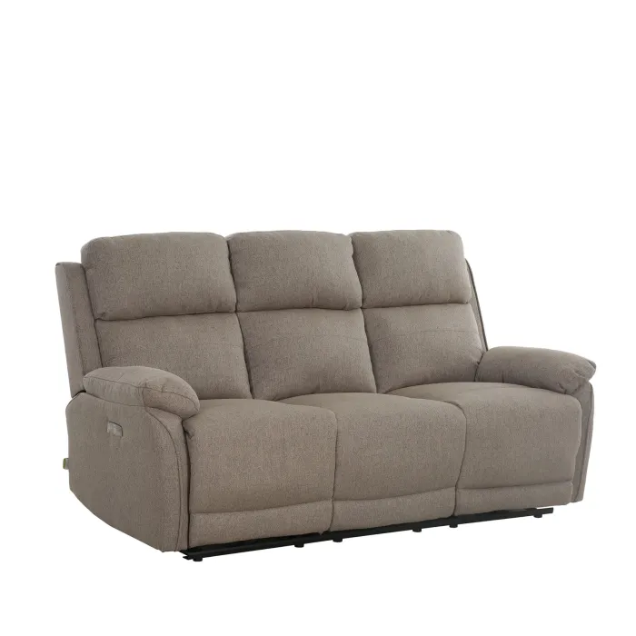 SET EUGENIA 3+2 DIVANO ELETTRICO TESSUTO TORTORA - immagine 2