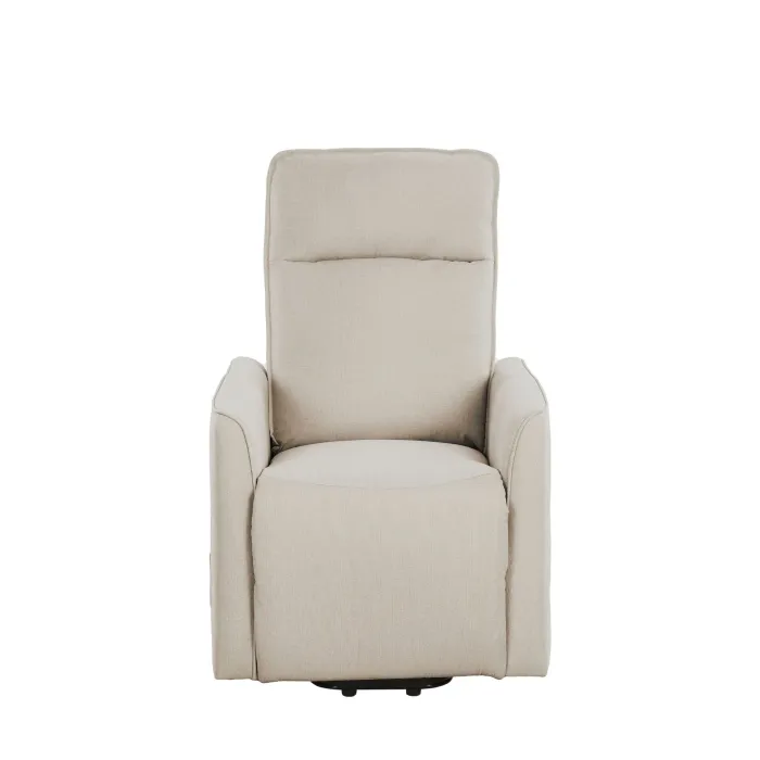 Poltrona Relax Carlotta Reclinabile Manuale in Tessuto Safari con Poggiapiedi Estensibile, 70 × 87 × 104 cm