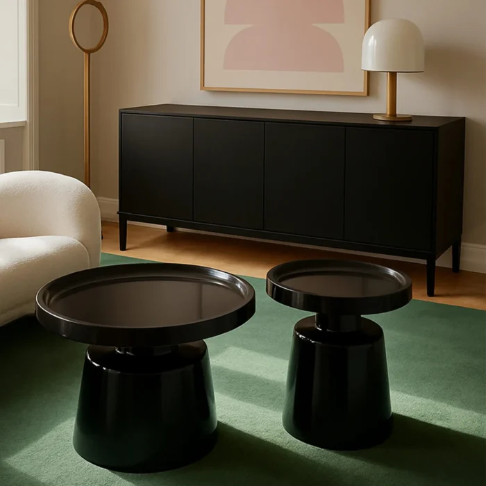 Set 2 Tavolini Icona Metallo