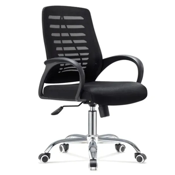 Sedia Ufficio Urban Nera Ergonomica in Mesh Traspirante con Supporto Lombare e Seduta Imbottita