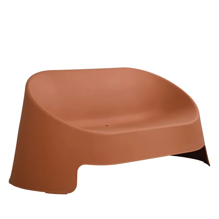 Set Salotto Corfù da Giardino in Polipropilene Terracotta con Divano, 2 Poltrone e Tavolino - immagine 4