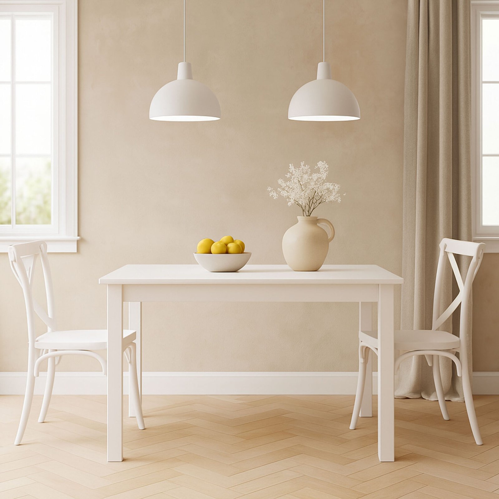 SET 4 SEDIA BICE POLIPROPILENE BIANCA