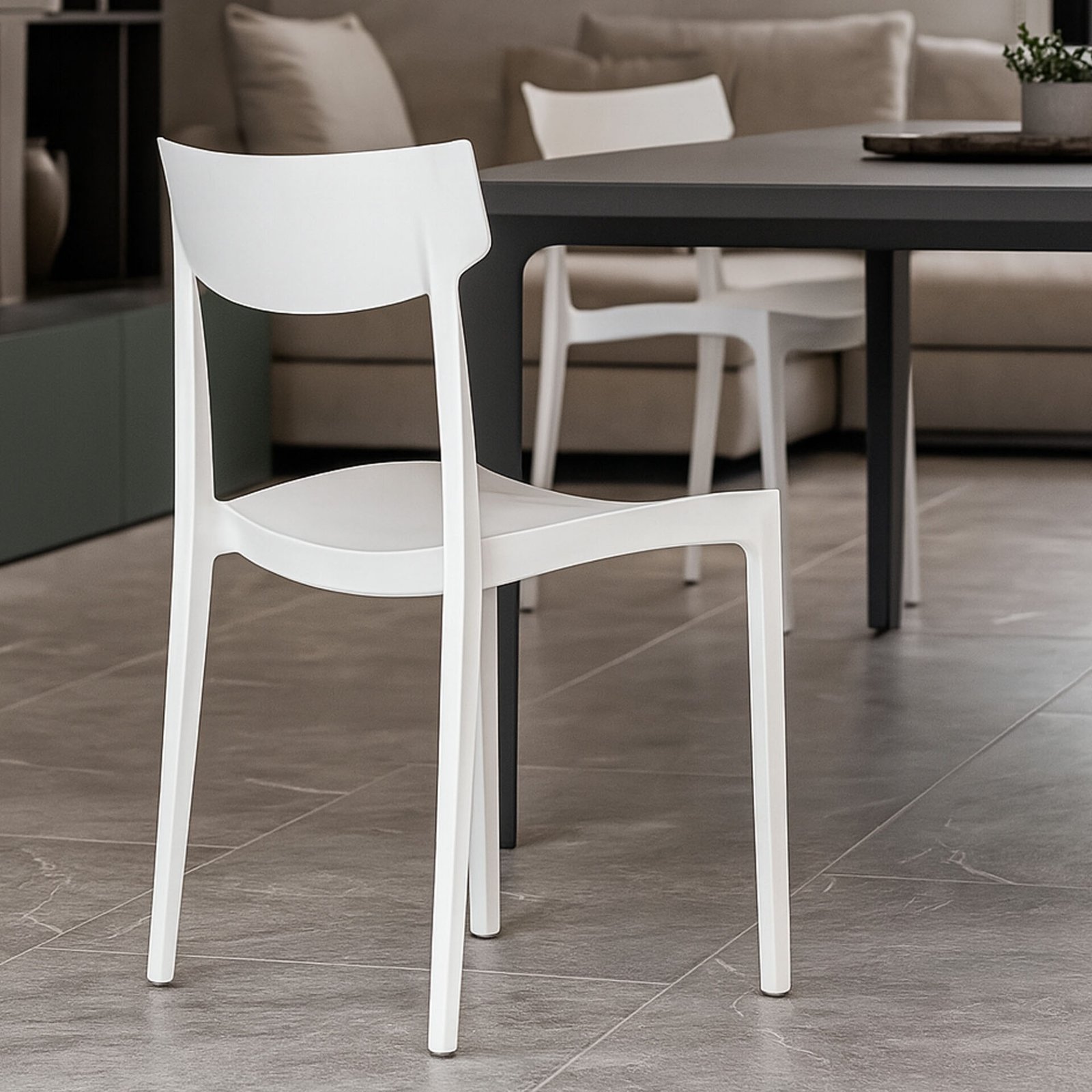 SET 4 SEDIA ETRA POLIPROPILENE BIANCA