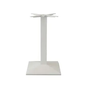 Base Tavolo Benson in Ghisa Bianca, Struttura Robusta per Interni ed Esterni, Altezza 72 cm
