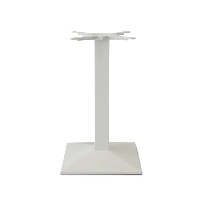 Base Tavolo Benson in Ghisa Bianca, Struttura Robusta per Interni ed Esterni, Altezza 72 cm