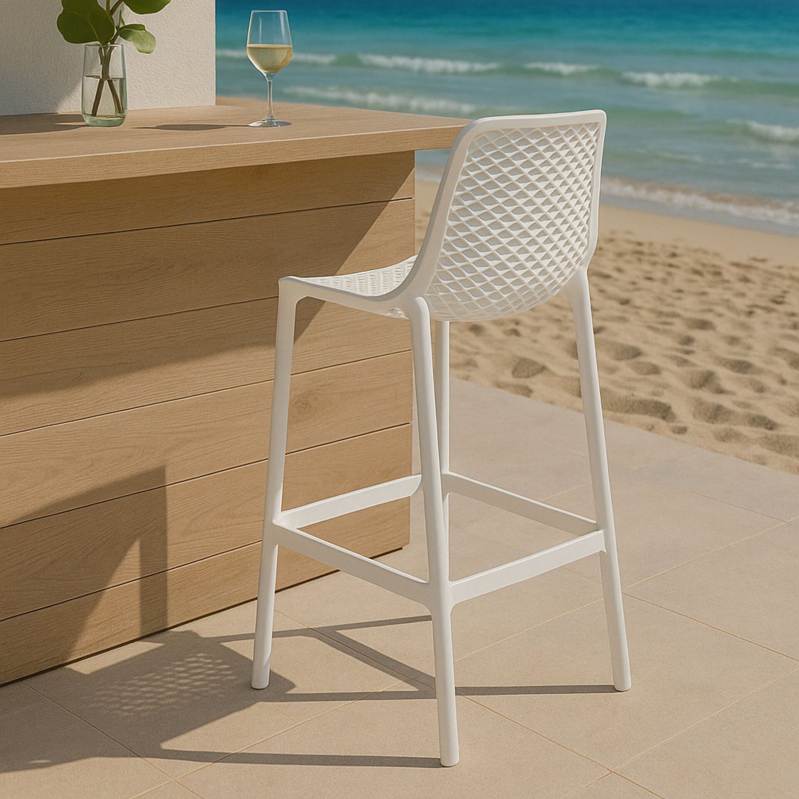 SET 2 SGABELLI BRAGA BIANCO HS75