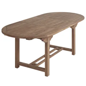 Tavolo SIRI Ovale Allungabile in Teak Massello, 180–240 × 120 cm, per Esterni