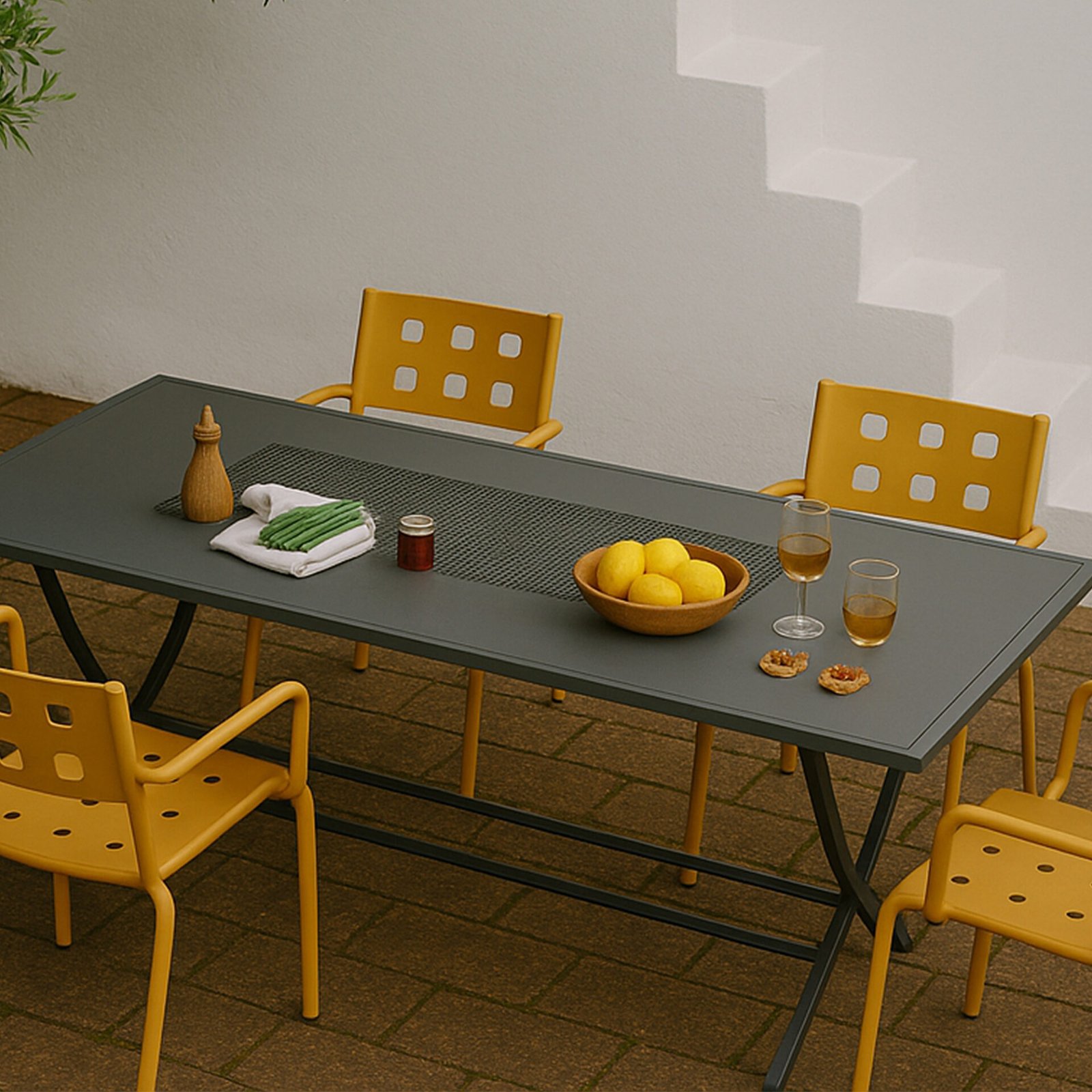 VEGAS Tavolo Pieghevole Grigio