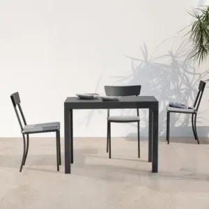 SET 4 SEDIA CANADA ACCIAIO NERO