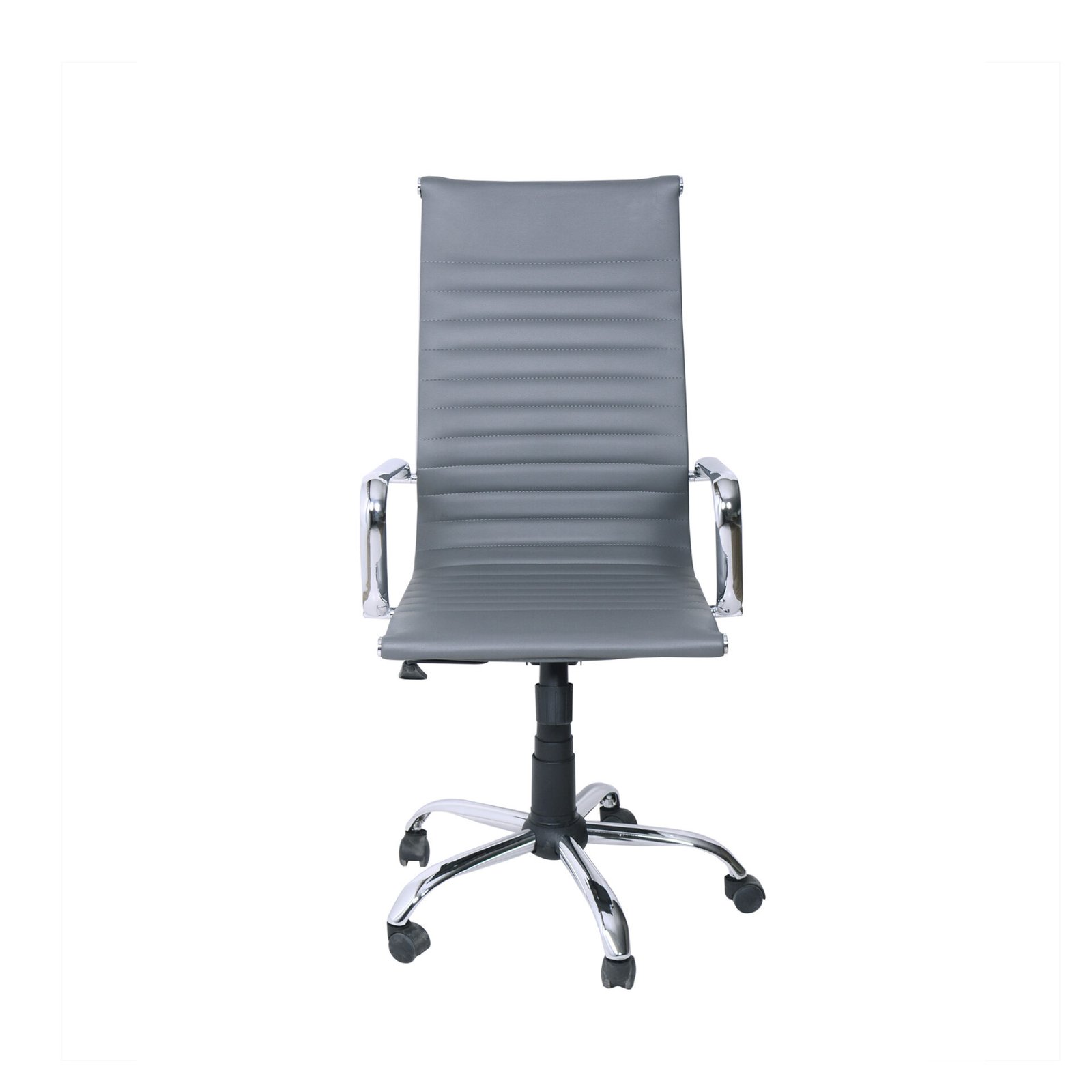 POLTRONA SUPREMA PRESIDENZIALE GRIGIA SIMIL/STR CROM