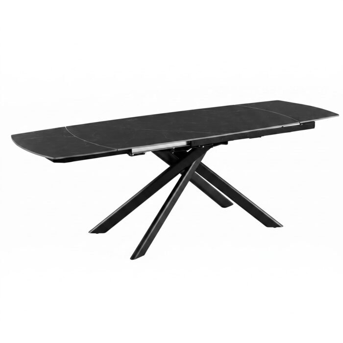 Tavolo Allungabile KRONOS Nero Effetto Marmo 160/240 cm
