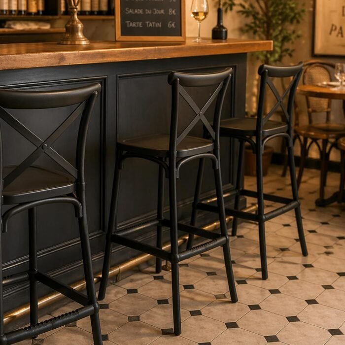 Sgabello CROSS Antracite Set da 2 pezzi