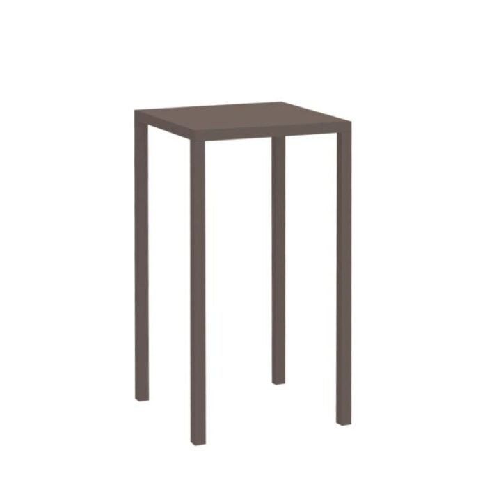 TAVOLO BAR ALTO TETRIS IN METALLO BRONZO 60x60x110 CM