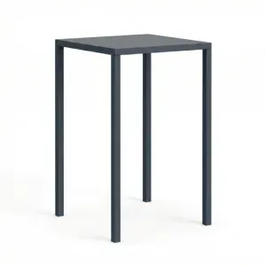 TAVOLO BAR ALTO NEXO IN METALLO GRIGIO 80x80x110 CM