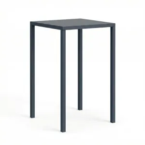 TAVOLO BAR ALTO NEXO IN METALLO GRIGIO 80x80x110 CM