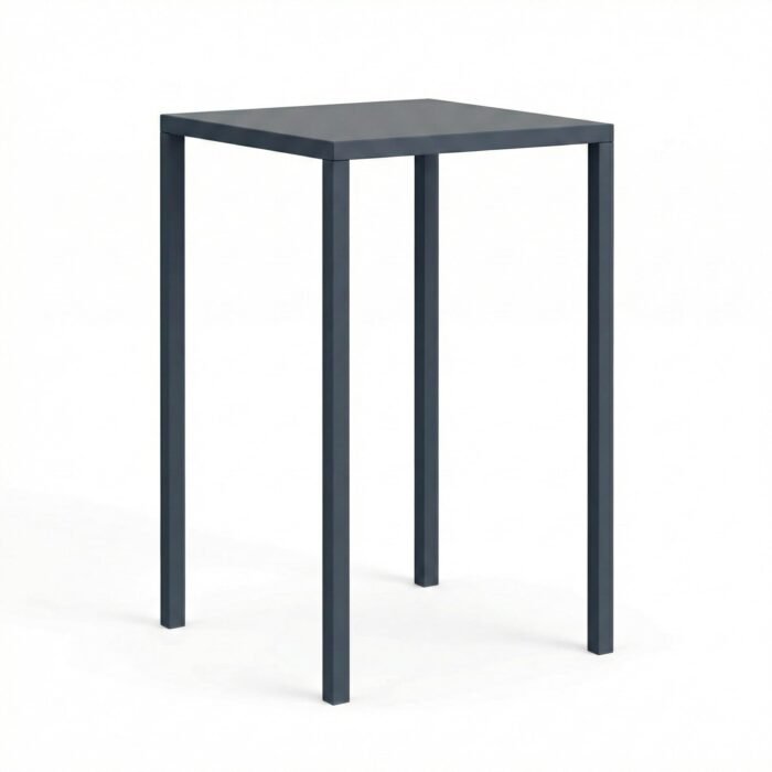 TAVOLO BAR ALTO TETRIS IN METALLO GRIGIO 80x80x110 CM