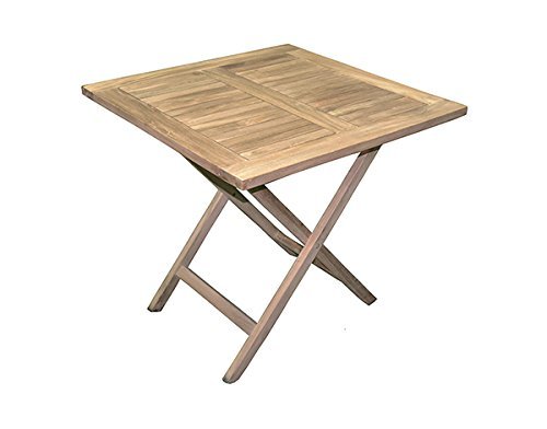 TAVOLINO VULCANO PIEGHEVOLE IN LEGNO DI TEAK 80x80 CM