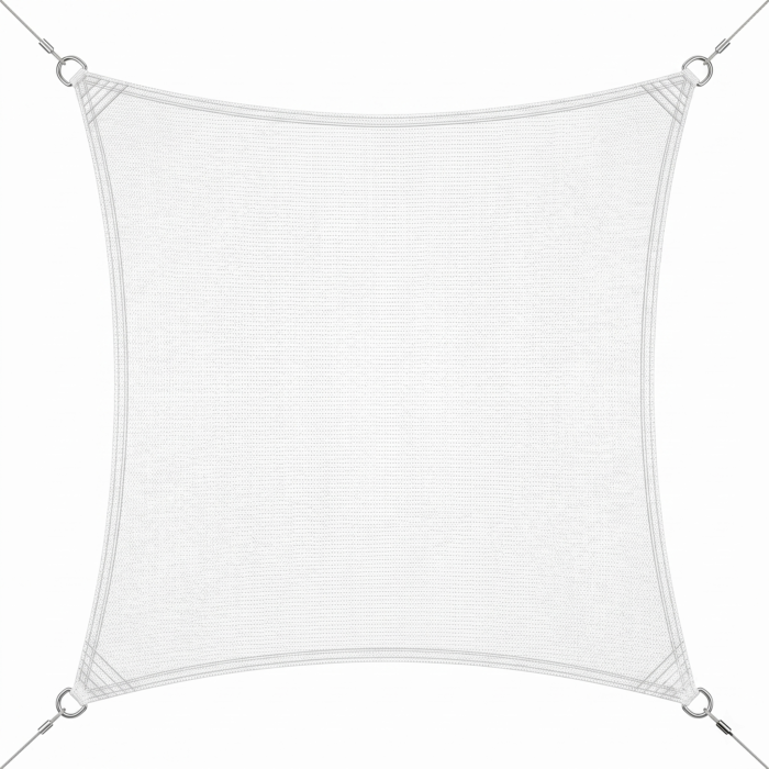 VELA OMBREGGIANTE QUADRATA 5x5 M BIANCA