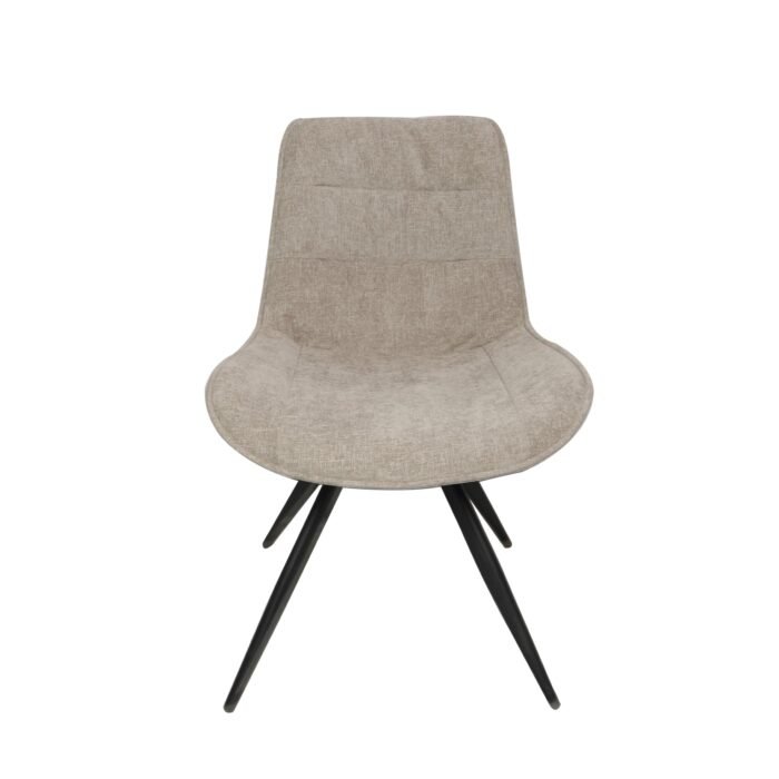 Set 4 Sedie Imbottite ORFEO Taupe in Tessuto Malmo