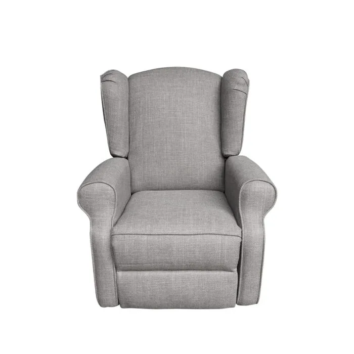 Poltrona Relax VELIA MAX a 2 Motori in Tessuto Tortora, con Schienale Alto e Telecomando, 86x95x101 cm