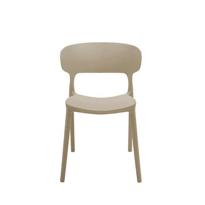 Set 4 Sedie ONDINA Tortora in Polipropilene 41x57x83 cm