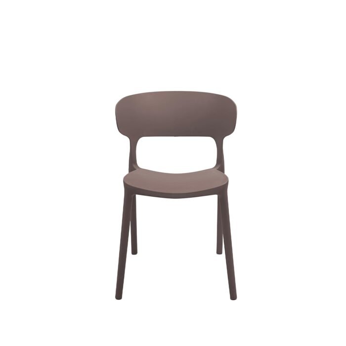 Set 4 Sedie ONDINA Bronzo in Polipropilene 41x57x83 cm