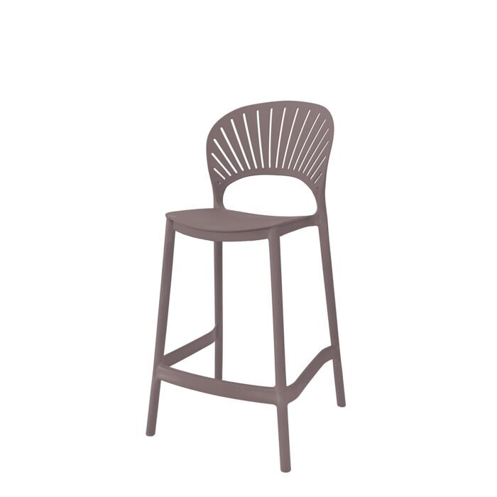 Set 2 Sgabelli CORALIA Bronzo H75 in Polipropilene 39x53x106 cm