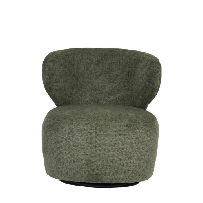 POLTRONA GIREVOLE ELIDE TESSUTO ARAGON VERDE