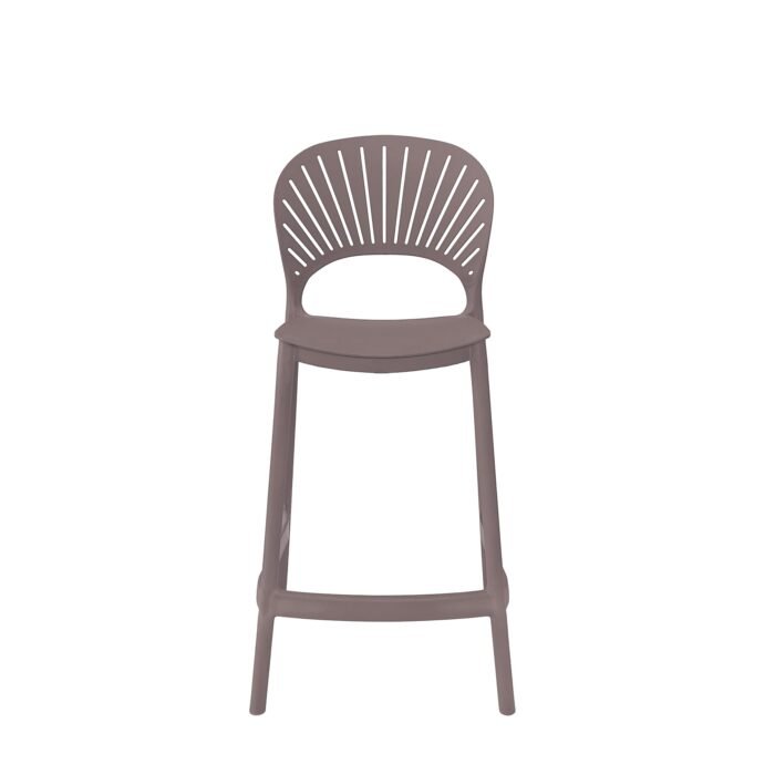 Set 2 Sgabelli CORALIA H65 in Polipropilene Bronzo 39x53x96 cm