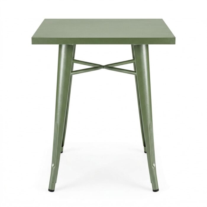TAVOLO ROBERT PIVOT IN LAMIERA GALVANIZZATA VERDE 60x60x75 CM