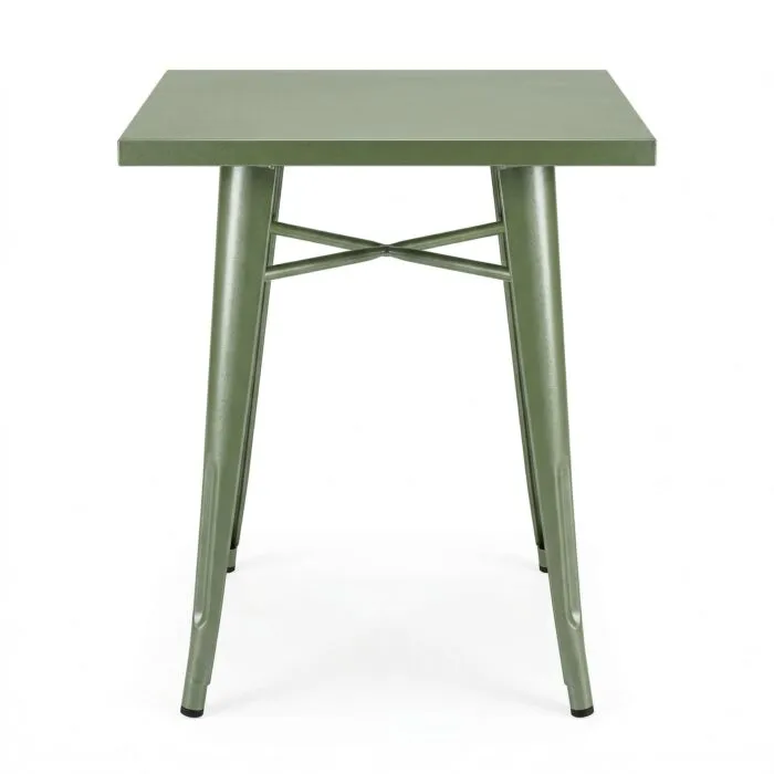 TAVOLO ROBERT PIVOT IN LAMIERA GALVANIZZATA VERDE 60x60x75 CM