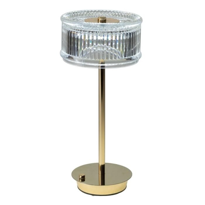 Lampada da Tavolo LED Oro LUXIA 14x32 cm con Touch Luce Calda/Fredda