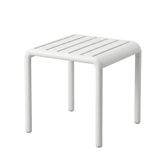 Tavolino KORIS 45x45 cm in Polipropilene con Fibra di Vetro Bianco